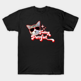 Feeling Purrfect Retro Cat T-Shirt